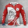 Ajax Amsterdam Weiß Rot Reißverschluss-Hoodie