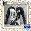 Angers SCO Weiß Schwarz Reißverschluss-Hoodie V2