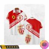 AS Monaco Ligue 1 Weiß Rot Hawaiihemd