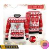 Athletic Bilbao Individueller Name Nummer Weiß Rot Hässliches Weihnachten Sweater