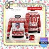 Atletico Madrid Individueller Name Nummer Urlaub Weihnachten Sweater