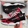 AZ Alkmaar Individueller Name Schwarz Rot Air Jordan 13 Schuhe