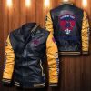 Clermont Foot 63 Gelb Schwarz Leder Bomberjacke