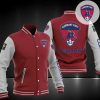 Clermont Foot 63 Kastanienbraun Weiß Logo Baseball Jacke