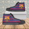 FC Barcelona Blau Rot Muster High Top Schuhe
