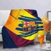 FC Barcelona Farbeffekt Fleecedecke