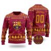FC Barcelona Individueller Name Nummer Hässliches Weihnachten Sweater