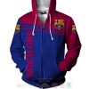 FC Barcelona Traditionelle Farbausgabe Reißverschluss-Hoodie V3