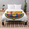 FC Barcelona Weiß Logo Auflage Fleecedecke