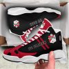 FC Emmen Individueller Name Schwarz Rot Sport Air Jordan 13 Schuhe