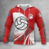 FC Emmen Weiß Rot Reißverschluss-Hoodie