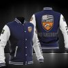 FC Lorient Dunkel Blau Weiß Baseball Jacke