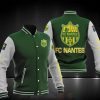FC Nantes Dunkel Grün Weiß Baseball Jacke
