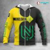 FC Nantes Gelb Schwarz Reißverschluss-Hoodie