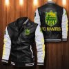 FC Nantes Schwarz Weiß Leder Bomberjacke