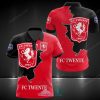 FC Twente Rot Schwarz Polo Hemd