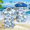 Getafe CF Kokosnussbaum Weiß Blau Hawaiihemd