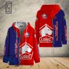 LOSC Lille Blau Rot Reißverschluss-Hoodie