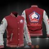 LOSC Lille Rot Grau Baseball Jacke