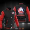LOSC Lille Schwarz Rot Baseball Jacke