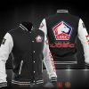 LOSC Lille Schwarz Weiß Baseball Jacke