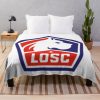 LOSC Lille Weiß Groß Logo Fleecedecke