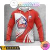 LOSC Lille Weiß Rot Kapuzenpullover