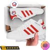 LOSC Lille Weiß Rot Stan Smith Schuhe