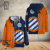 Montpellier Hérault SC Dunkel Blau Orange Reißverschluss-Hoodie
