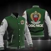 OGC Nice Dunkel Grün Weiß Baseball Jacke