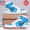 Olympique de Marseille Individueller Name Blau Weiß Air Jordan 1 Hohe Turnschuhe