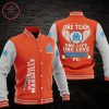 Olympique de Marseille Orange Grau Baseball Jacke