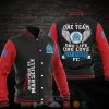 Olympique de Marseille Schwarz Rot One Team Baseball Jacke