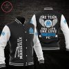 Olympique de Marseille Schwarz Weiß Baseball Jacke