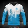 Olympique de Marseille Weiß Blau Reißverschluss-Hoodie
