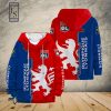 Olympique Lyon Blau Rot Kapuzenpullover