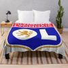 Olympique Lyon Groß Logo Weiß Fleecedecke