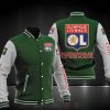 Olympique Lyon Grün Weiß Baseball Jacke