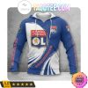 Olympique Lyon Weiß Blau Kapuzenpullover V2