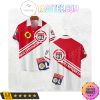Olympique Lyon Weiß Rot Hawaiihemd