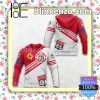 Olympique Lyon Weiß Rot Kapuzenpullover V2