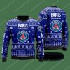 Paris Saint-Germain FC Blau Hässliches Weihnachten Sweater