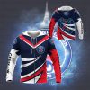 Paris Saint-Germain FC Blau Rot Reißverschluss-Hoodie V2