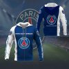 Paris Saint-Germain FC Blau Weiß Reißverschluss-Hoodie V3