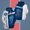 Paris Saint-Germain FC Blau Weiß Reißverschluss-Hoodie V4