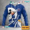 Paris Saint-Germain FC Individueller Name Mickey Blau Reißverschluss-Hoodie