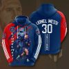 Paris Saint-Germain FC Messi 30 Rot Blau Kapuzenpullover