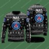 Paris Saint-Germain FC Schwarz Hässliches Weihnachten Sweater