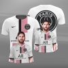 Paris Saint-Germain FC Weiß Messi T-Shirt