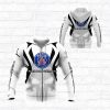 Paris Saint-Germain FC Weiß Punisher Schädel Reißverschluss-Hoodie